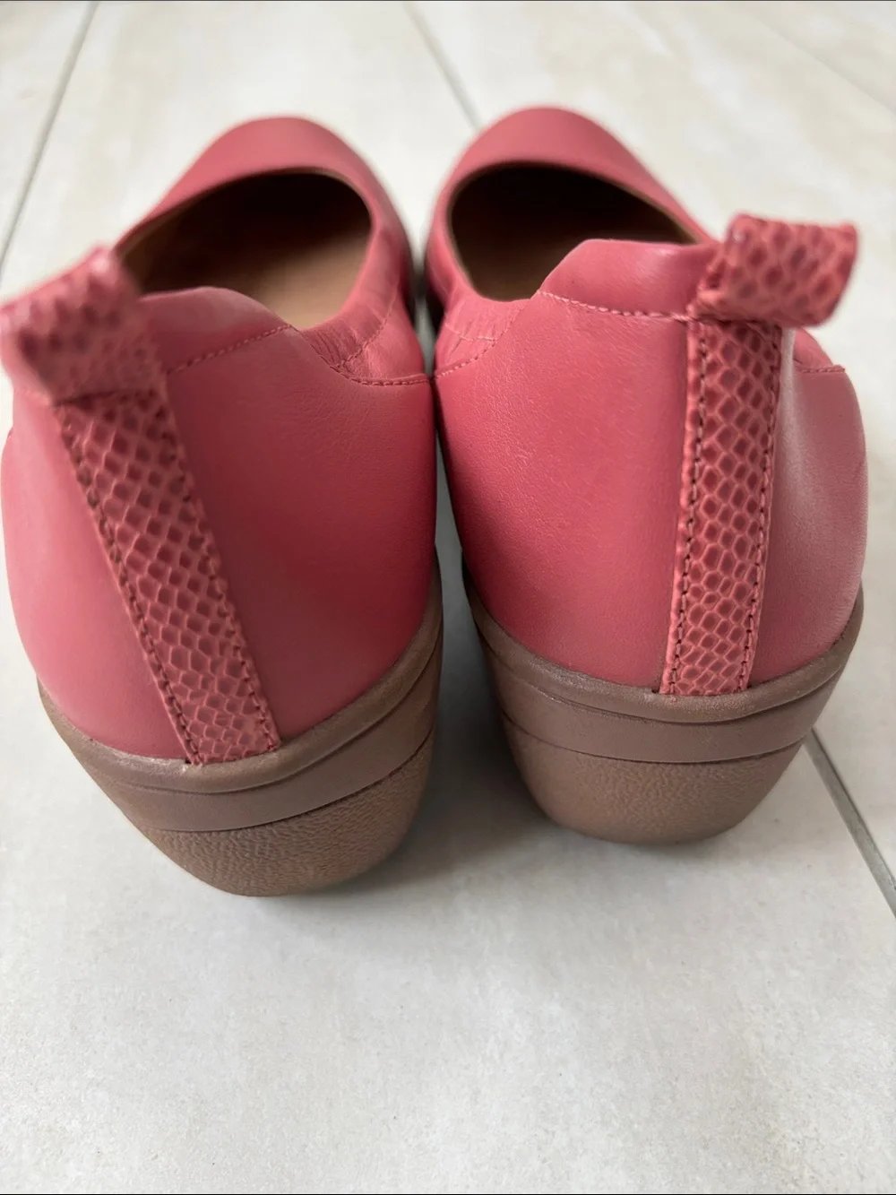 Vionic Jacey Wedge Leather Almond Toe Dusty Cedar Pink 8